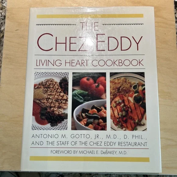 The Chez Eddy Living Heart Cookbook Hardcover 1st Edition Very‎ Good Condition