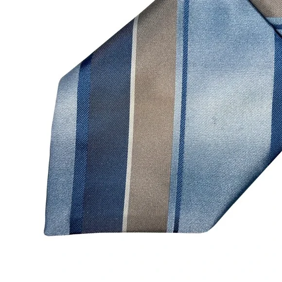 McGREGOR Vintage Men's Striped Neck Tie • blue tan