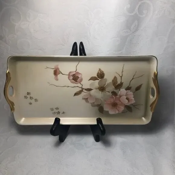 Vintage Victorian Garden Tray for Hummelwerk Japan Porcelain