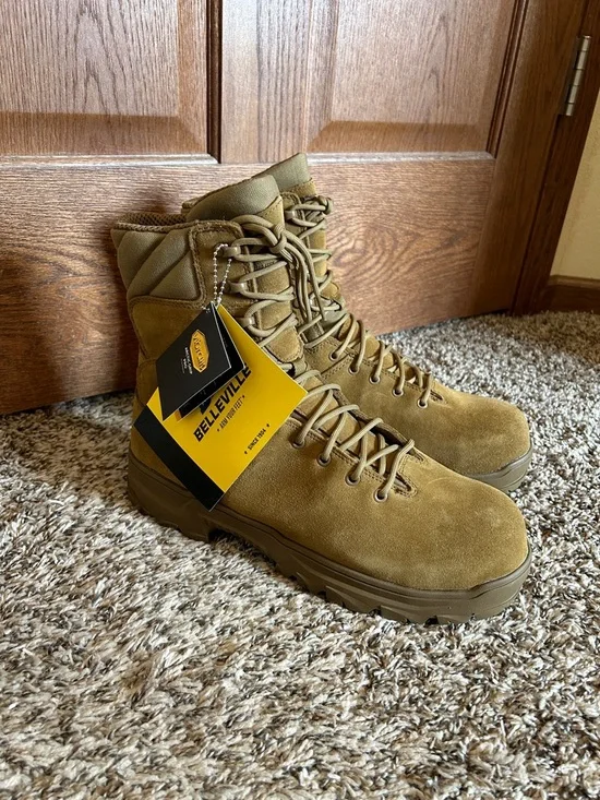 NWT Belleville 8” Composite Toe Waterproof Insulated Military Coyote Combat Boot