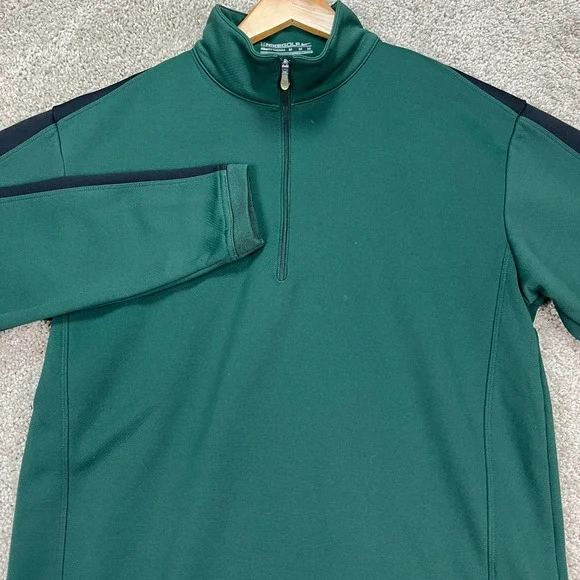 Nike Pullover Men Medium Green Long Sleeve Golf Therma-FIT 1/4 Zip Fleece Swoosh