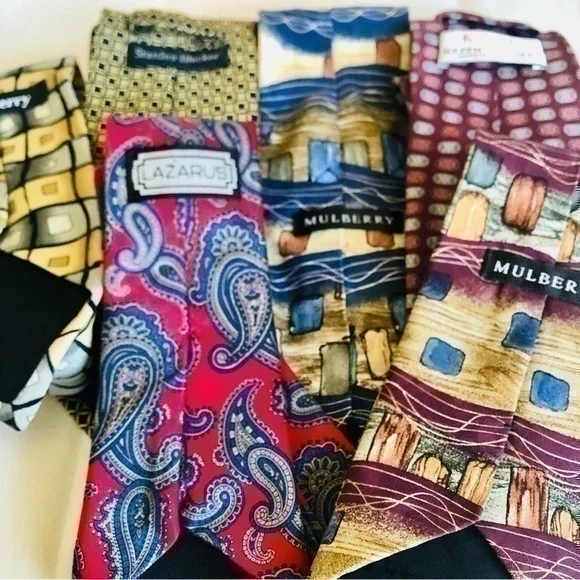 Set of 6 ties Mulberry, Lazarus, Stanley Blacker, Ashberry and Keith Danials