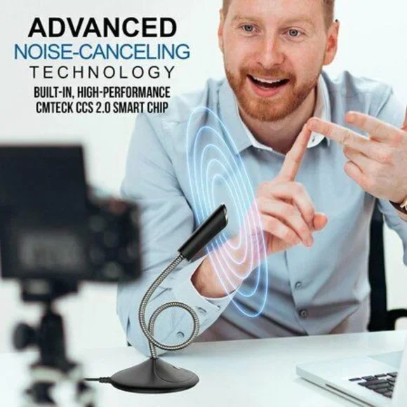 USB Computer Microphone [Plug & Play] 5ft -Mic Gaming PC YouTube
