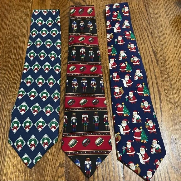 Claybrooke Christmas Holiday Men's Ties Set‎ of 3