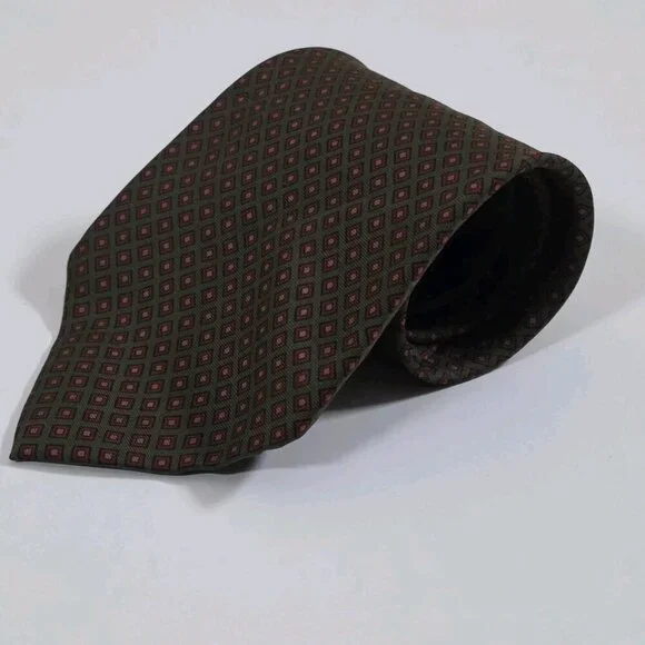 Polo Ralph Lauren Silk Tie Geo Print Preppy Office Hand Finished USA W 4