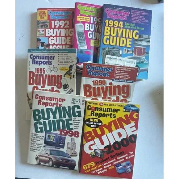 Consumer‎ Reports Buying Guide Lot Of 7 from 1999's