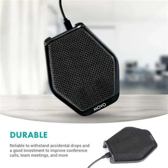 Movo USB Desktop Conference Computer Microphone With 180 Degrees