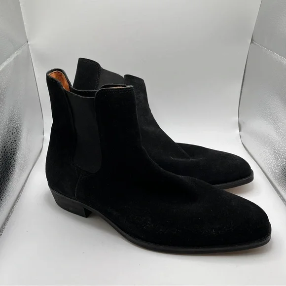EUC Shoe the Bear Chelsea Boots black Suede SZ 43 Euro American Sz 10 Almond Toe