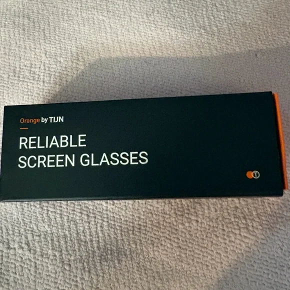 Reliable Screen Glasses by - Black with Orange Accents