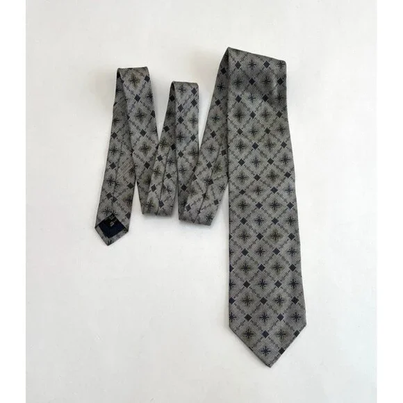 Vintage Ermenegildo Zegna Silk Floral Neck Tie Italy 3.5