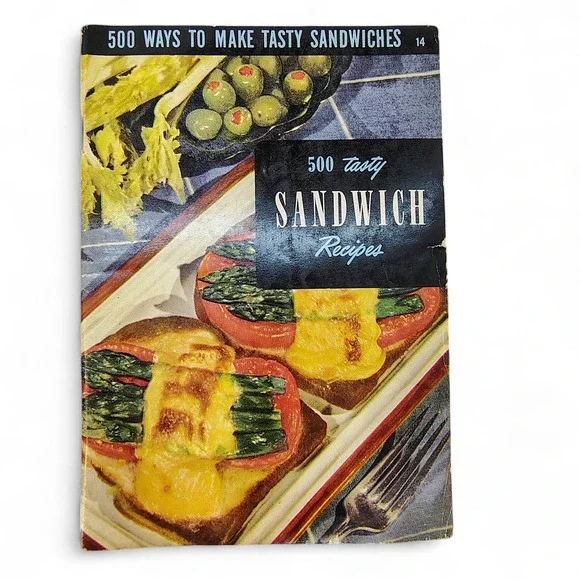 500 Tasty Sandwich Recipes Cookbook Booklet Vintage 1949‎ GOOD