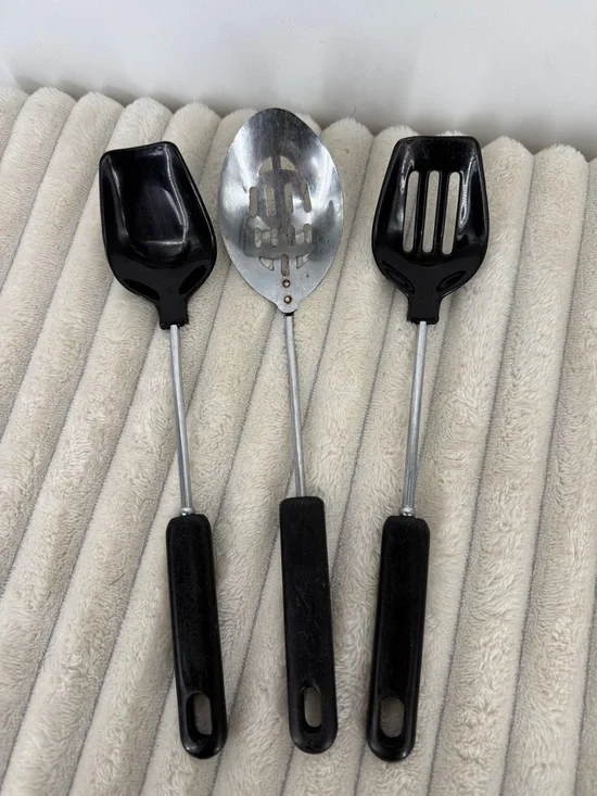 Vintage Black Kitchen Utensil Set - 3 Piece