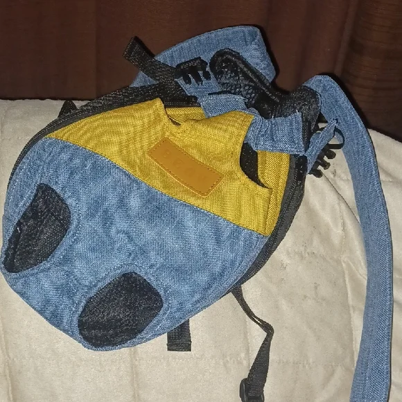 Blue and Yellow Pet Backpack