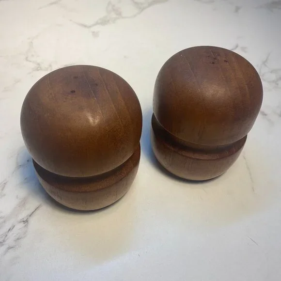 Wooden Salt and Pepper Shakers Set of 2