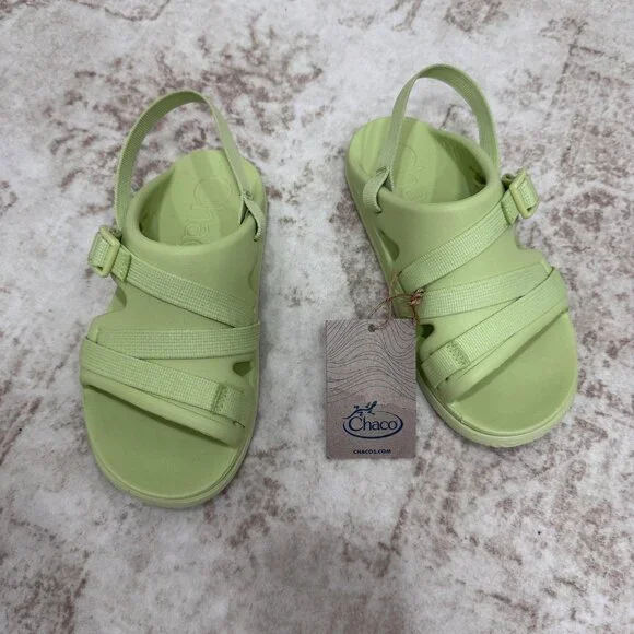 Chaco Sandals Kids Size 4 Pale Green Chillos Sport Strappy Slingback JCH180359