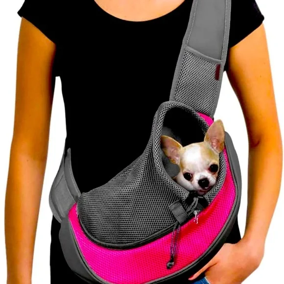 YUDODO Pet Dog Sling Carrier Breathable Mesh Travel Safe Sling Bag Carrier