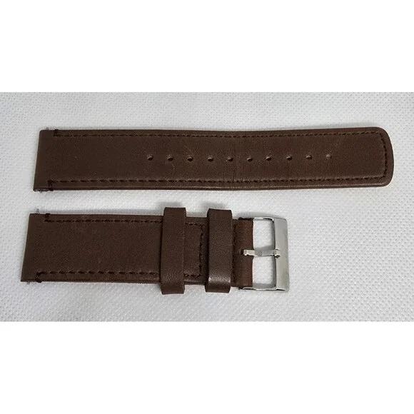 Barton 22mm Brown Top Grain Leather Watch Replacement Strap 13