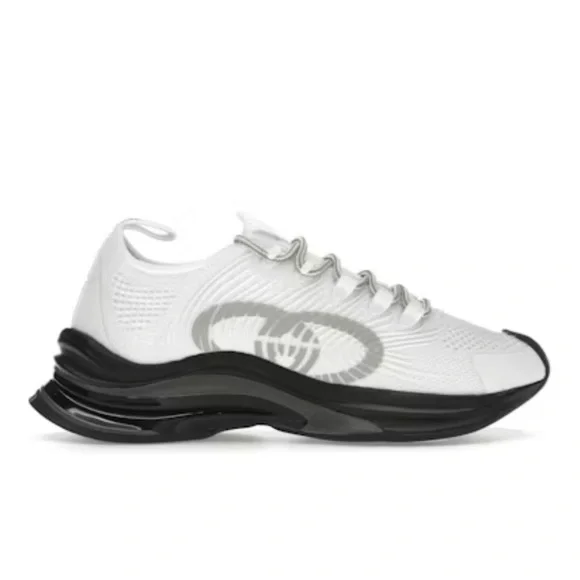 Gucci run white/gray/black sneakers size 12.5 made in Italy