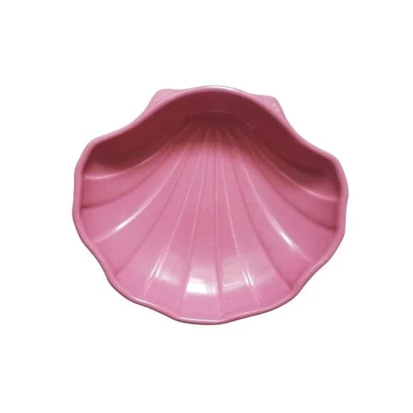 Vintage Pfaltzgraff Pink Shell Clam Shell Soap Dish Trinket Bowl Excellent Decor