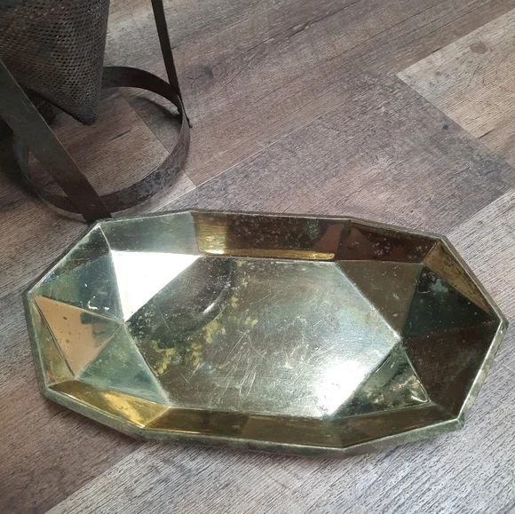 Vintage Copper Craft American Made Braasware Tray