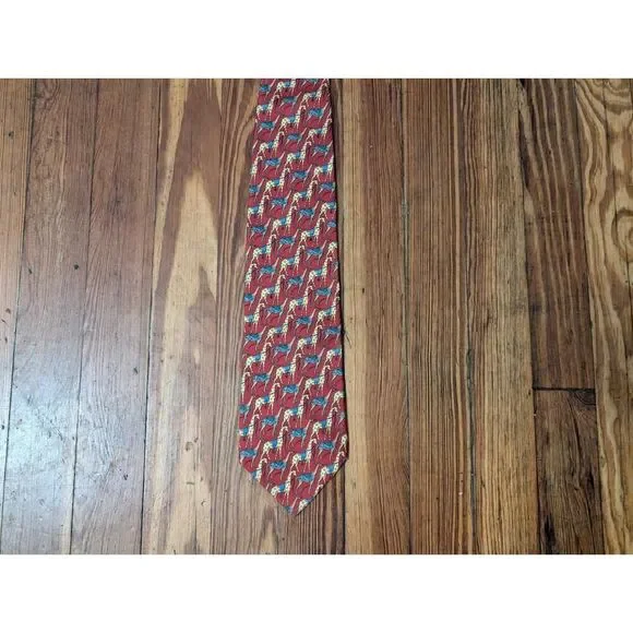 Paolo Gucci Red Men's Bear Tie in good condition.
