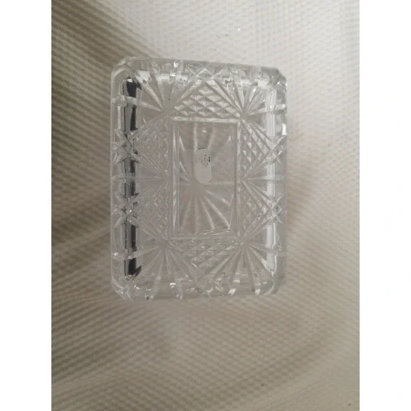 JG Durand Cristal d'Arques France Fontenay Crystal Trinket Box 6.5 x 5 x3 Vanity