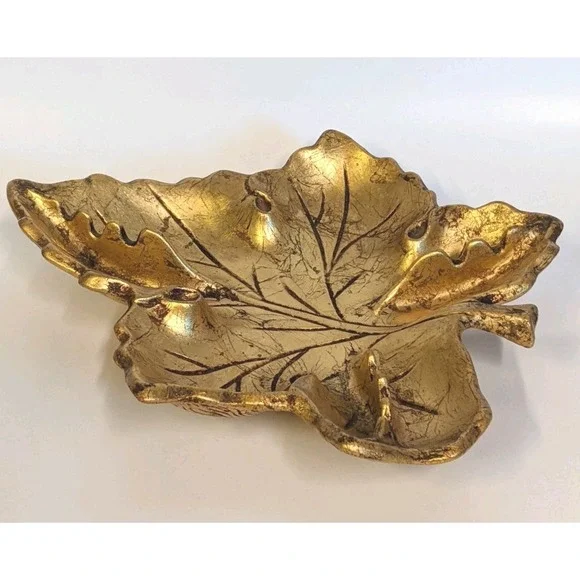 Golden Leaf Vintage Ash Tray