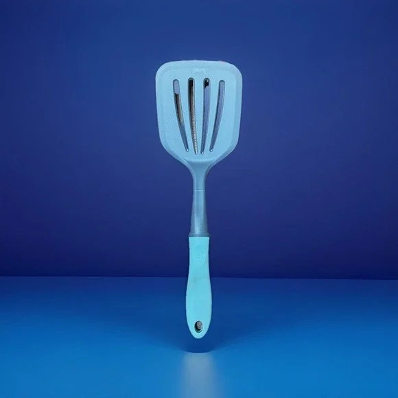 Spatula Nylon Slotted Turner Flipper Heat Resistant 400 USA Made Grey Teal‎