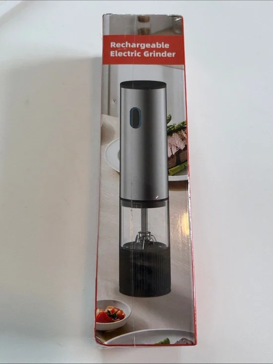 Bundle 2/$30! NEW Rechargeable Electric Grinder Silver Black Pepper Spice