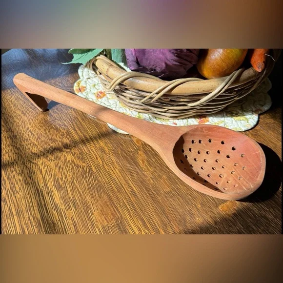 Hand Carved Wooden Spoon Rustic Primitive Farmhouse Kitchen Decor. G15