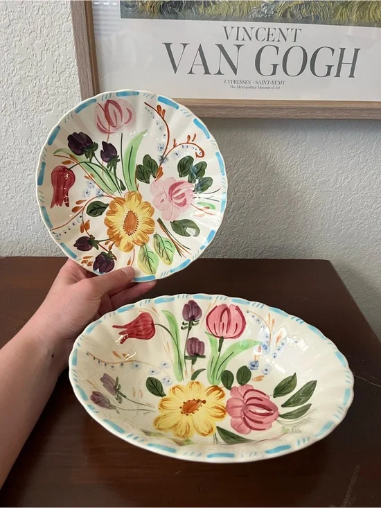 Set of 2 vintage Blue Ridge dishes