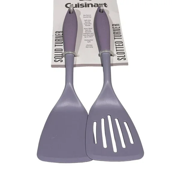 Cuisinart Nylon Solid Turner &‎ Slotted Turner lavender purple NEW WITH TAGS!
