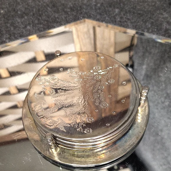Elegant Silver Plated Coasters