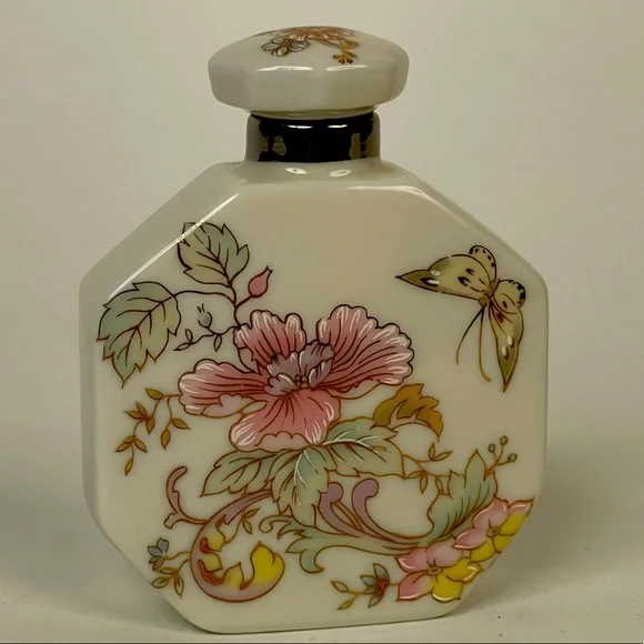 Decorative stoppered ceramic bottled.