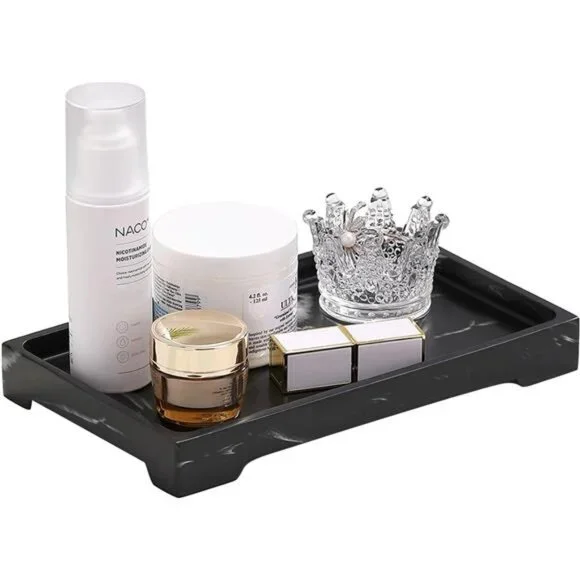 Vanity Tray, Bathroom Tray Toilet Tank Storage Tray, Resin Kitchen