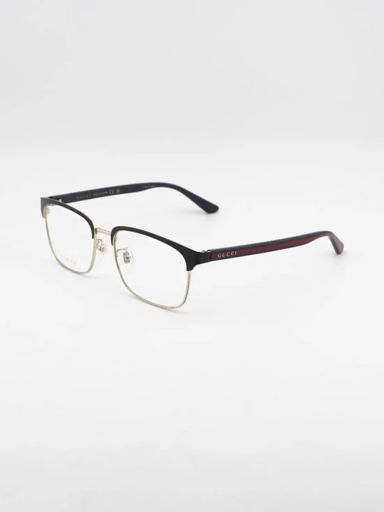 Gucci GG0934OA 005 Eyeglasses Gold / Black 56mm Rectangle Frame
