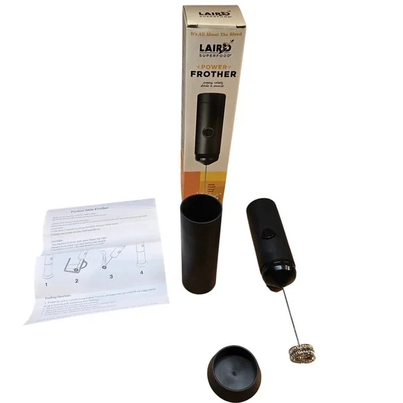 Laird Superfood Power Frother Double Whisk Blender,‎ 19,000 RPM Compact