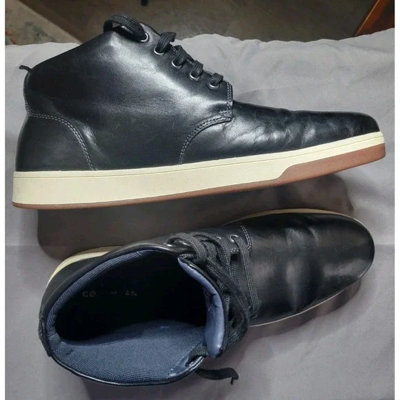 Cole Haan Grand.OS Black Leather Men's Lace Up Comfort Casual Sneakers size 12M