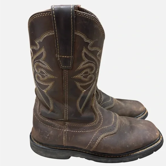 Lincoln Outfitters Western Work Boot L9C12 Soft Square Toe Sz 8M Cowboy Ranch