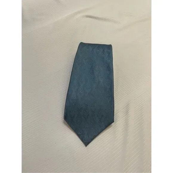 Gucci Vintage Blue Silk Necktie Tie