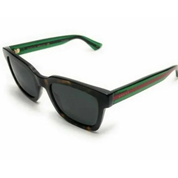 Gucci Men's Havana and Green Sunglasses!