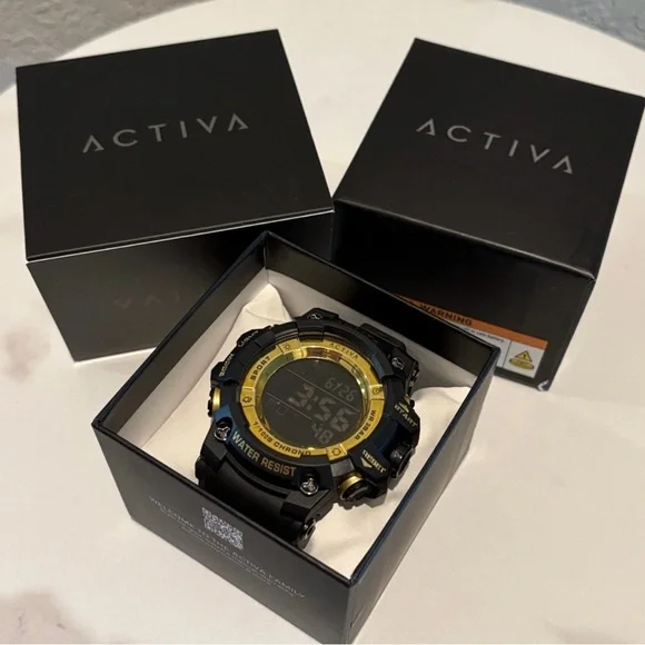 Activa Sync X Invicta Men's Digital Watch - 50mm. Black NWT
