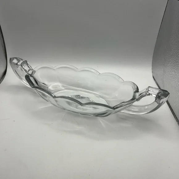 Elegant Clear double handled glass dish