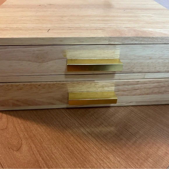 Two drawer wood organizer jewelry box