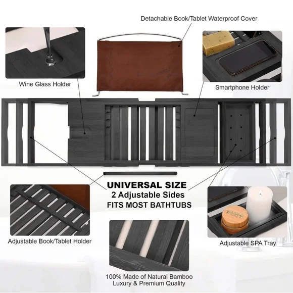 Bamboo Bathtub Tray