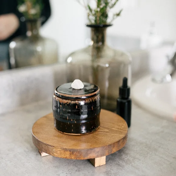 Wooden Round Pedestal Stand