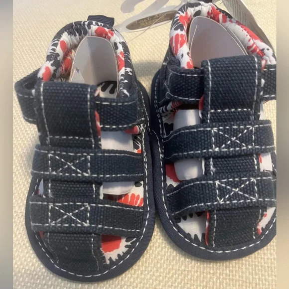 NWT First Steps baby Blue Straps Sandals Size 2