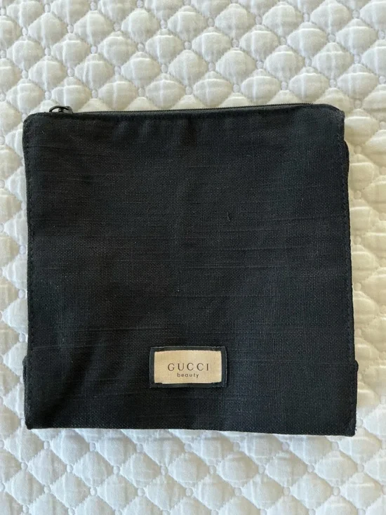 Gucci Black Canvas Beauty Novelty Travel Pouch Men