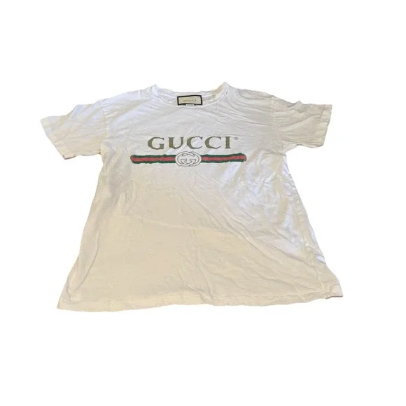 Gucci Back Thorn Flower Short Sleeve 2017‎ Vintage Logo T-Shirt Size S
