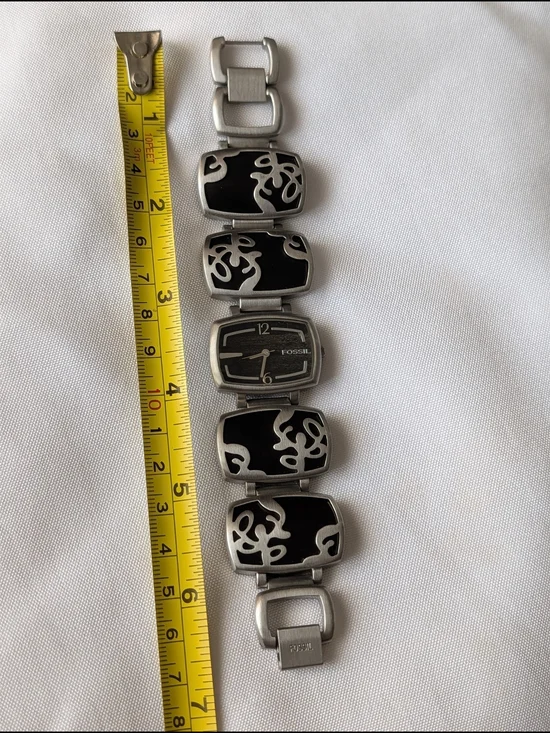 Fossil Ladies’s Wood and Stainless Steel Link Bracelet Watch
